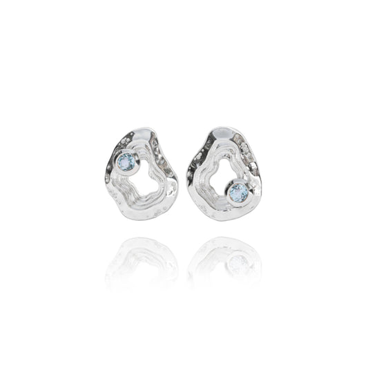Serenity Oasis Ear Studs - Silver