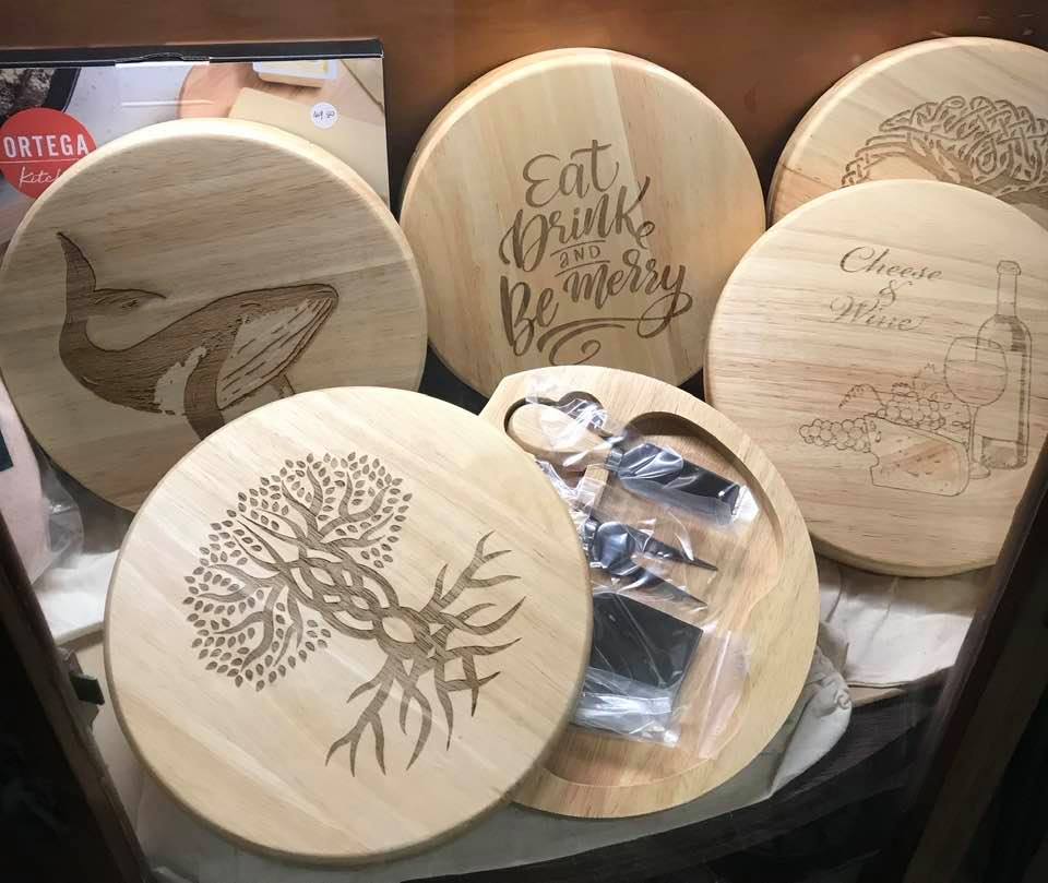 Custom engraved cheeseboards