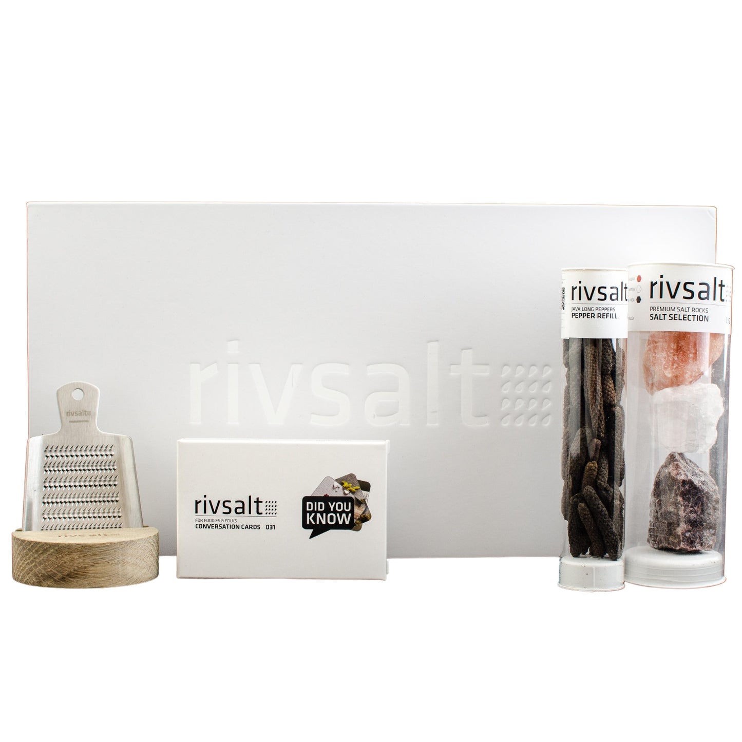 RIVSALT GIFT BOX PLUS - SELECTION OF SALT & PEPPER TASTERS