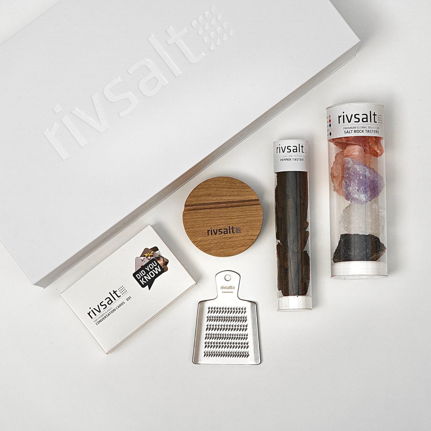 RIVSALT GIFT BOX PLUS - SELECTION OF SALT & PEPPER TASTERS